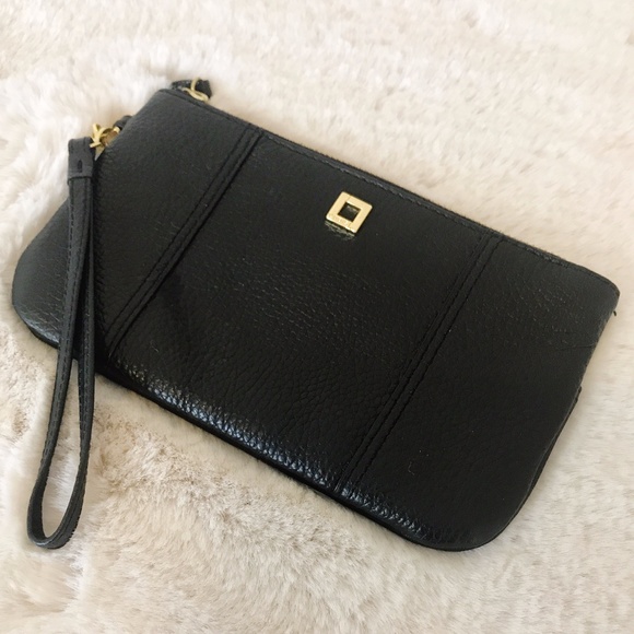 Lodis Handbags - Lodis | Black Pebbled Leather Wristlet